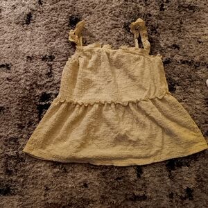 Girls Yellow baby doll tank